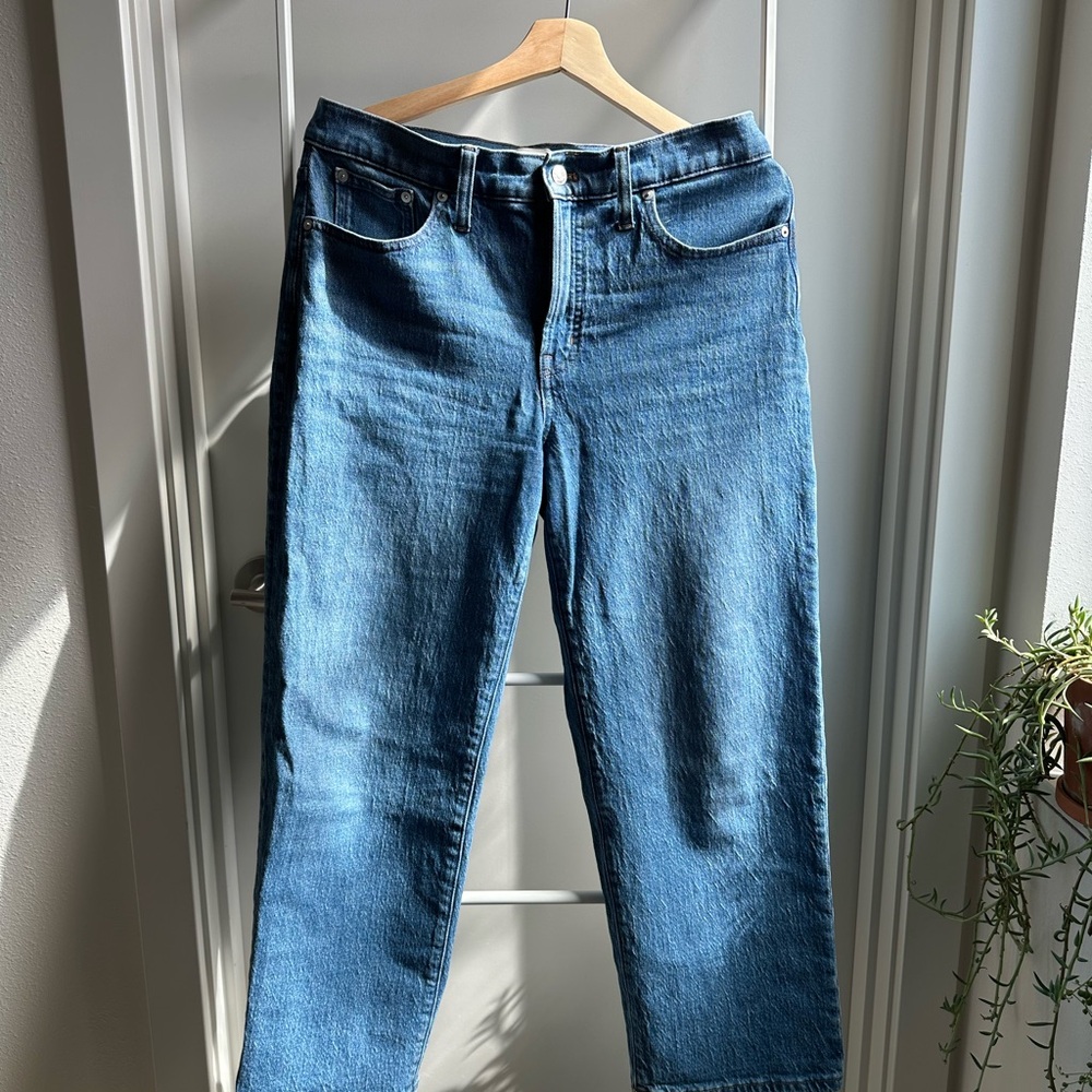 Madewell High-Rise Flare Jeans in Blue Denim